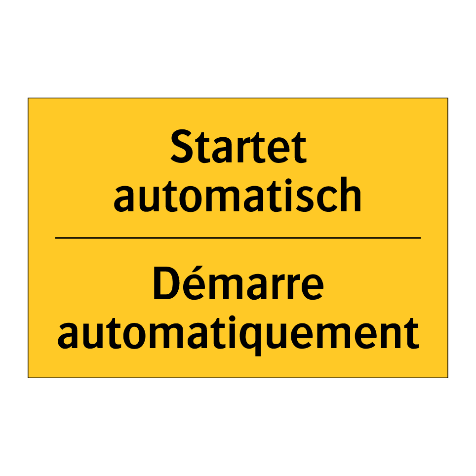 Startet automatisch - Démarre automatiquement