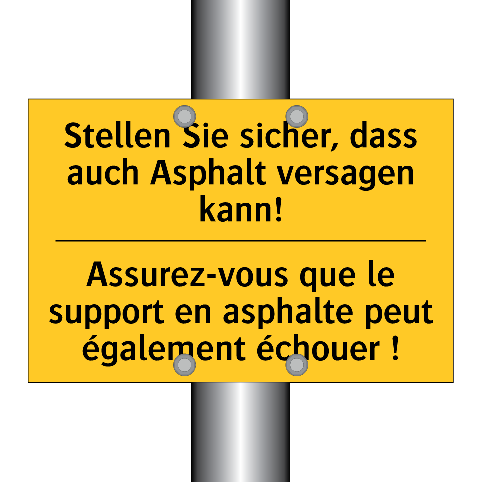 Stellen Sie sicher, dass auch  /.../ - Assurez-vous que le support en  /.../