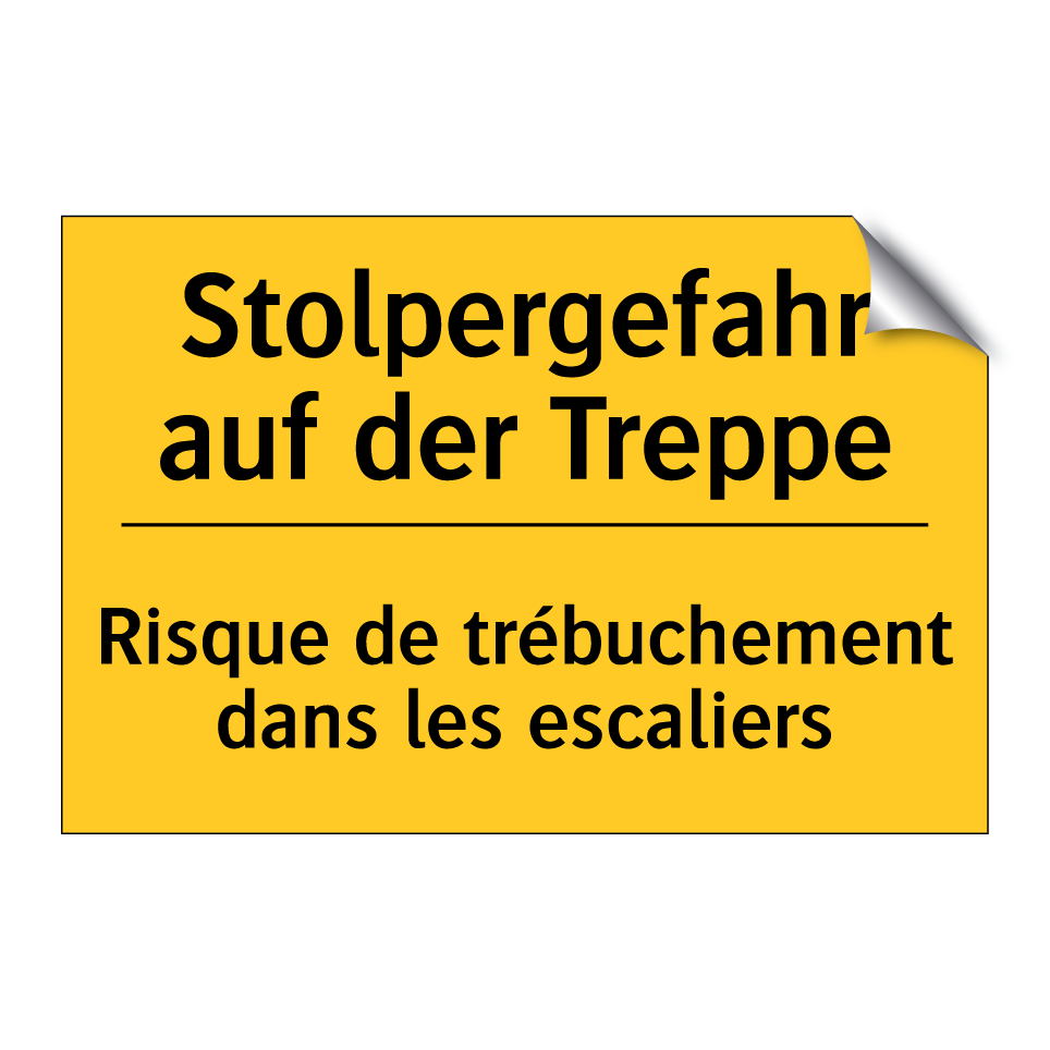 Stolpergefahr auf der Treppe - Risque de trébuchement dans les  /.../