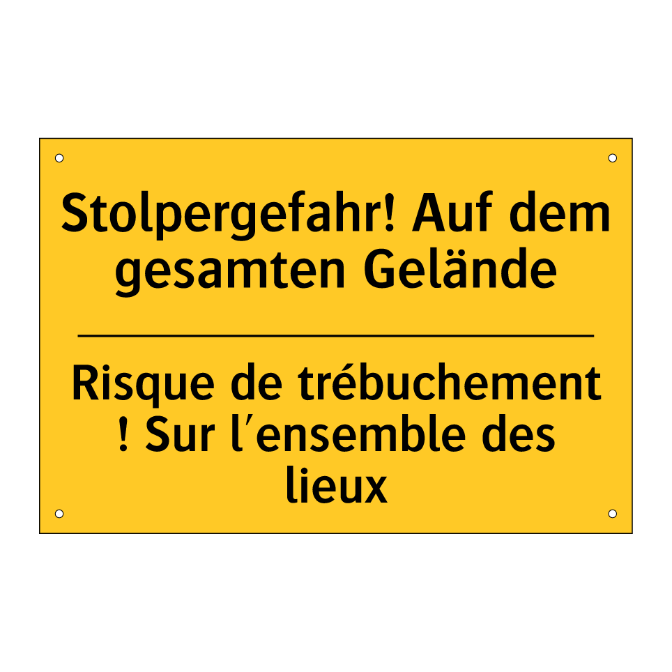 Stolpergefahr! Auf dem gesamten  /.../ - Risque de trébuchement ! Sur l'ensemble  /.../
