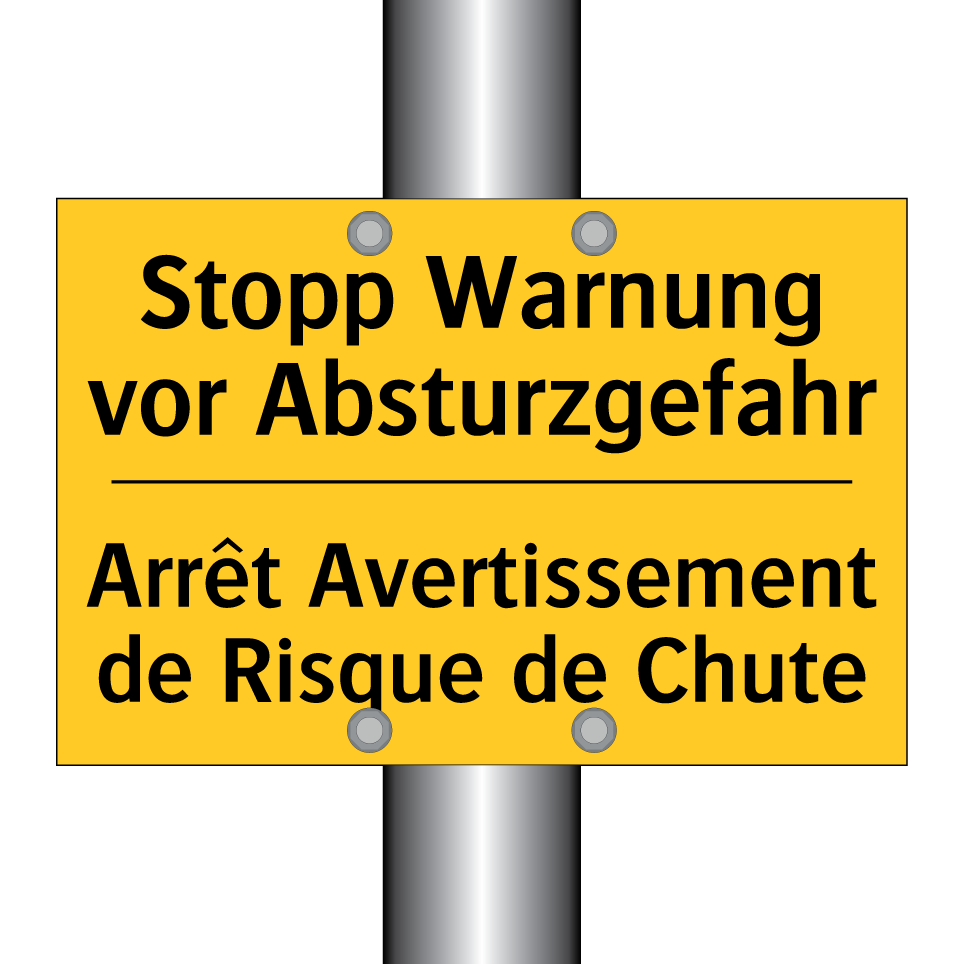 Stopp Warnung vor Absturzgefahr /.../ - Arrêt Avertissement de Risque  /.../