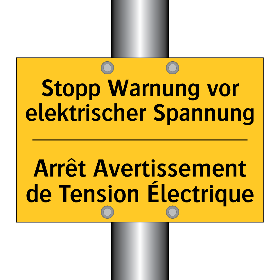 Stopp Warnung vor elektrischer  /.../ - Arrêt Avertissement de Tension  /.../