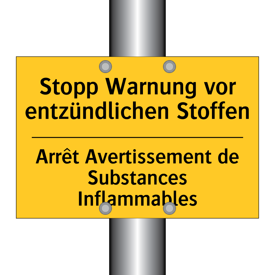 Stopp Warnung vor entzündlichen  /.../ - Arrêt Avertissement de Substances  /.../