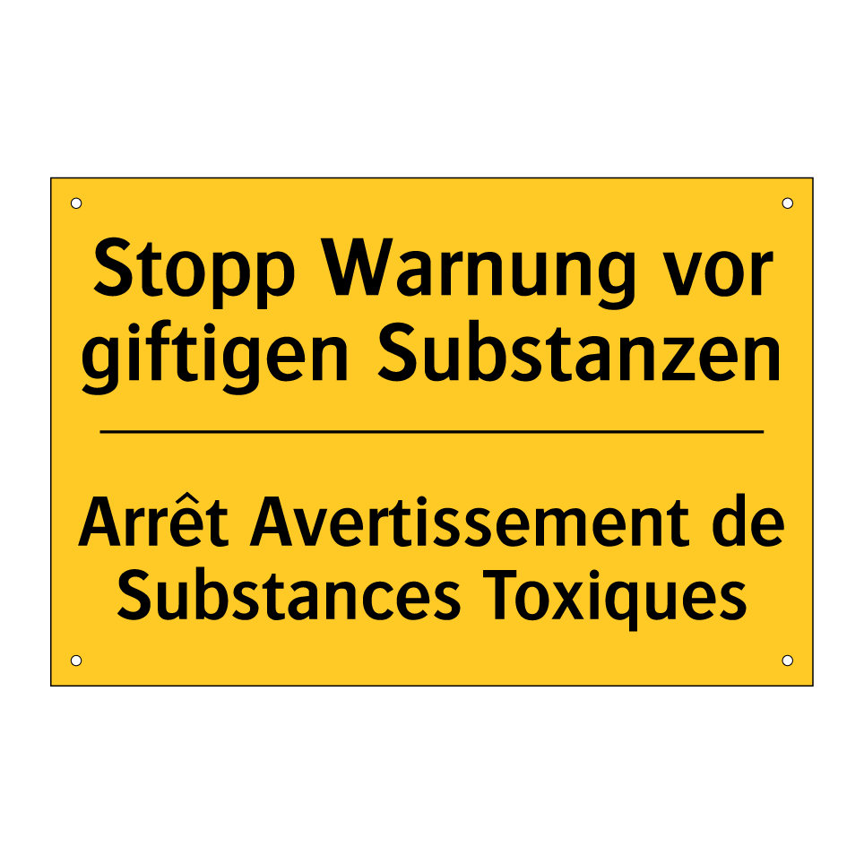 Stopp Warnung vor giftigen Substanzen /.../ - Arrêt Avertissement de Substances  /.../