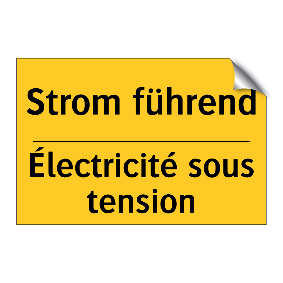 Strom führend - Électricité sous tension