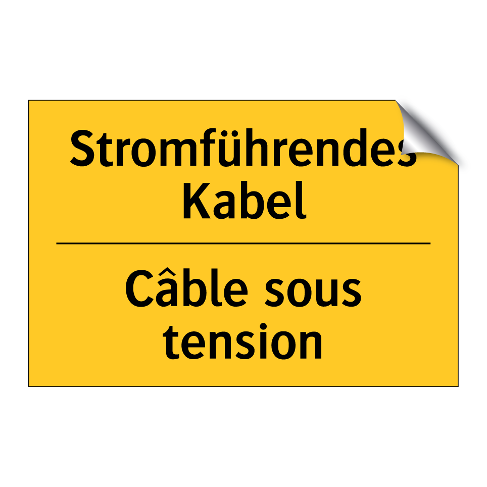 Stromführendes Kabel - Câble sous tension