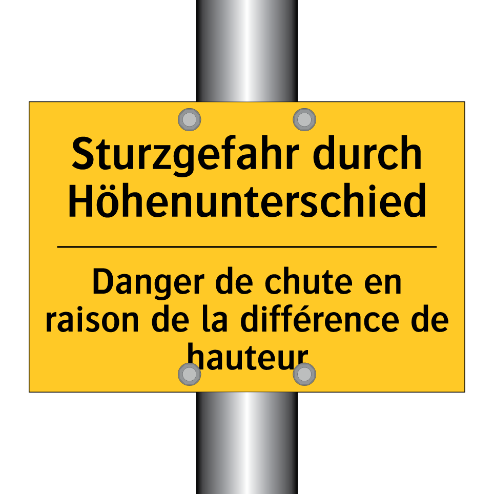 Sturzgefahr durch Höhenunterschied /.../ - Danger de chute en raison de la  /.../
