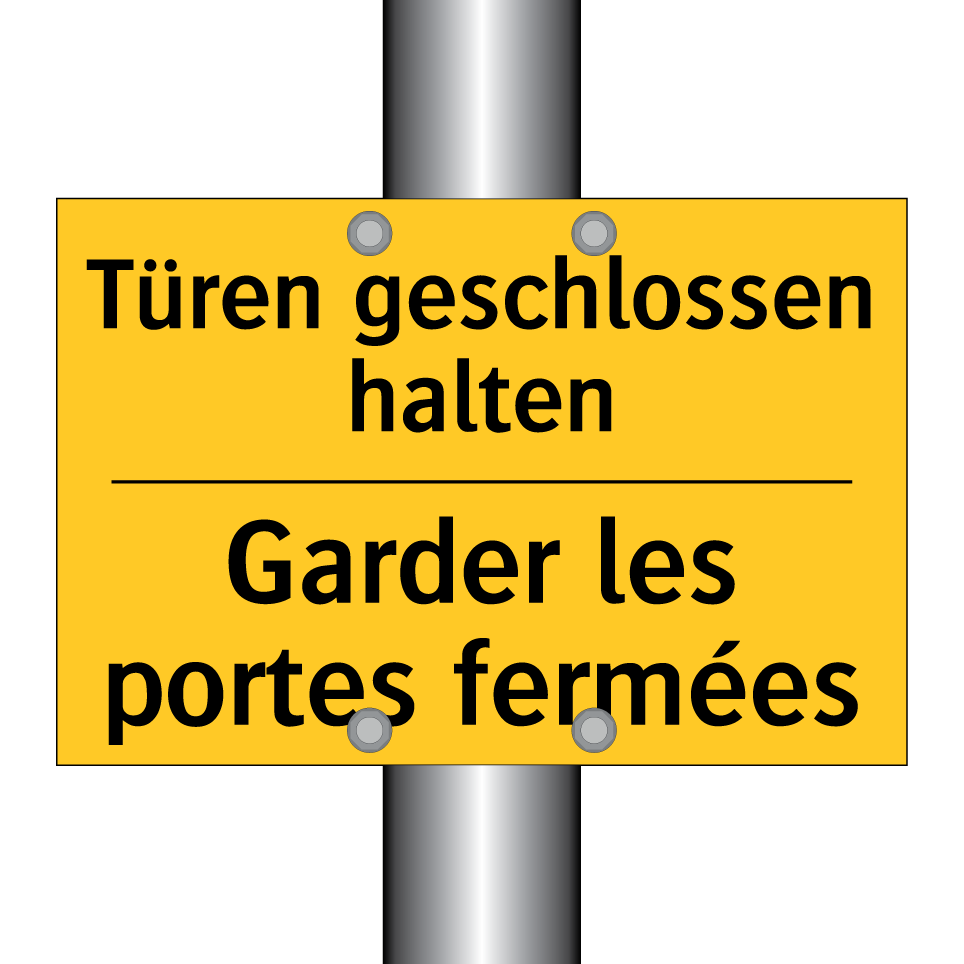 Türen geschlossen halten - Garder les portes fermées