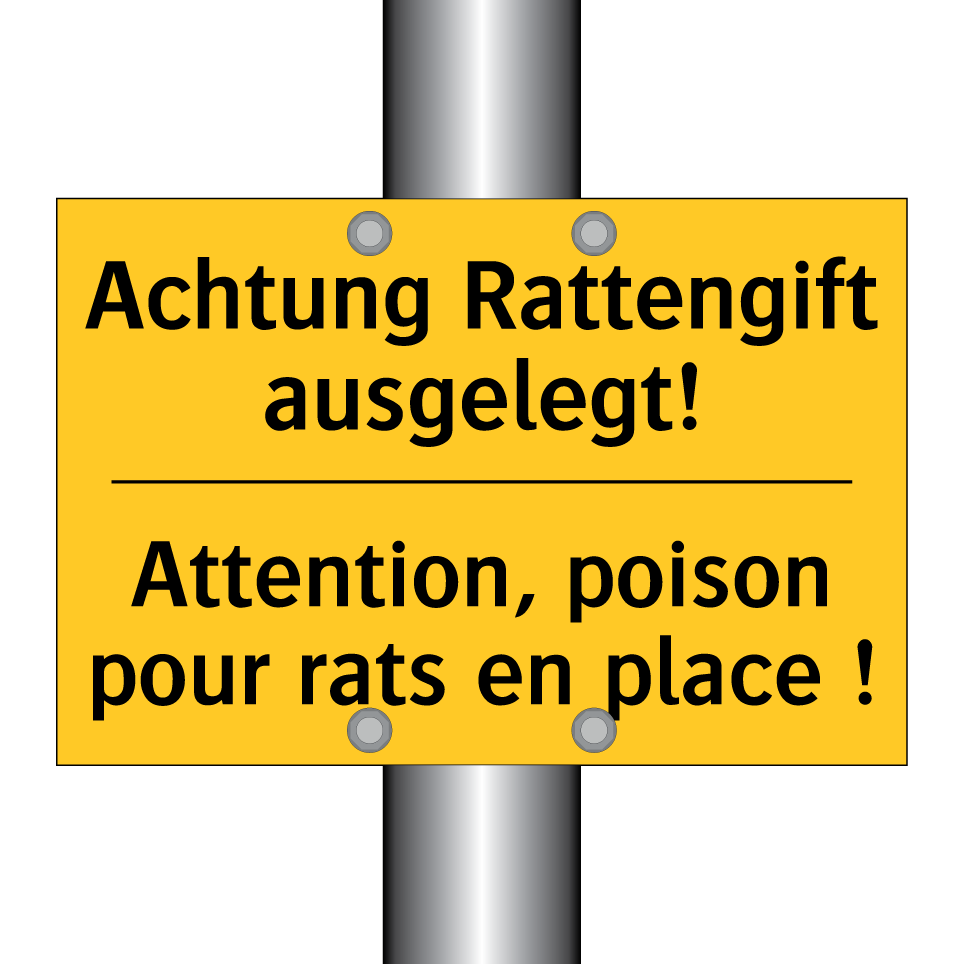 Achtung Rattengift ausgelegt! - Attention, poison pour rats en  /.../