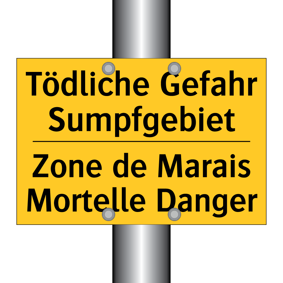Tödliche Gefahr Sumpfgebiet - Zone de Marais Mortelle Danger