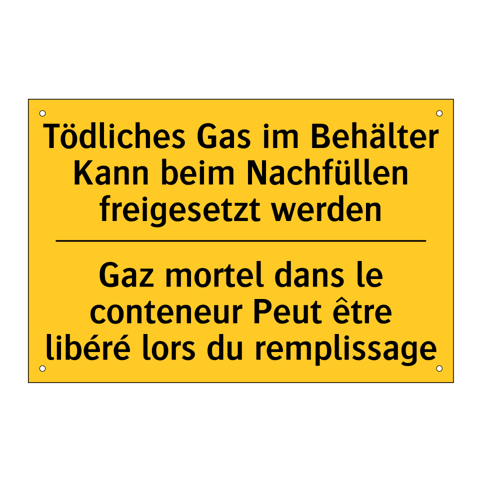 Tödliches Gas im Behälter Kann  /.../ - Gaz mortel dans le conteneur Peut  /.../