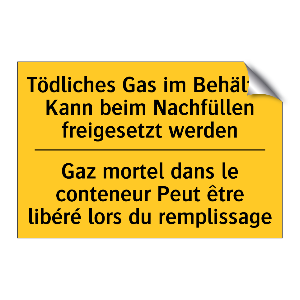 Tödliches Gas im Behälter Kann  /.../ - Gaz mortel dans le conteneur Peut  /.../