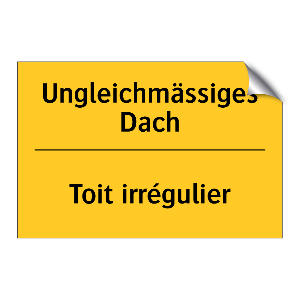 Ungleichmässiges Dach - Toit irrégulier