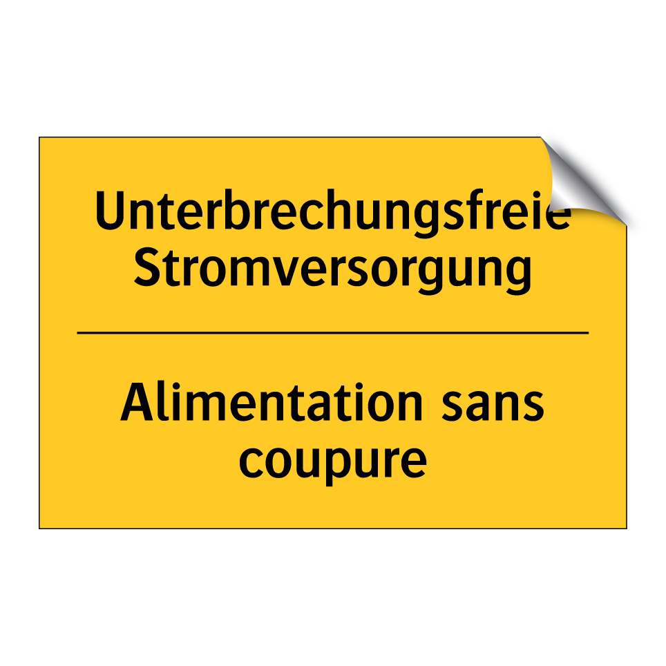 Unterbrechungsfreie Stromversorgung /.../ - Alimentation sans coupure