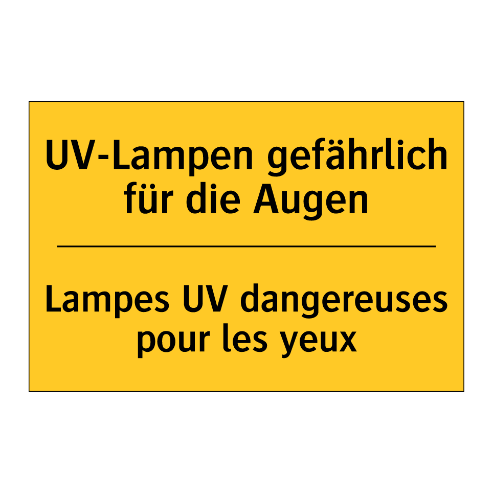 UV-Lampen gefährlich für die Augen /.../ - Lampes UV dangereuses pour les  /.../