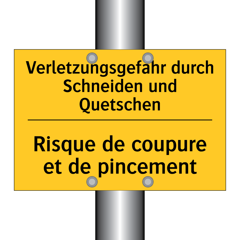Verletzungsgefahr durch Schneiden  /.../ - Risque de coupure et de pincement /.../