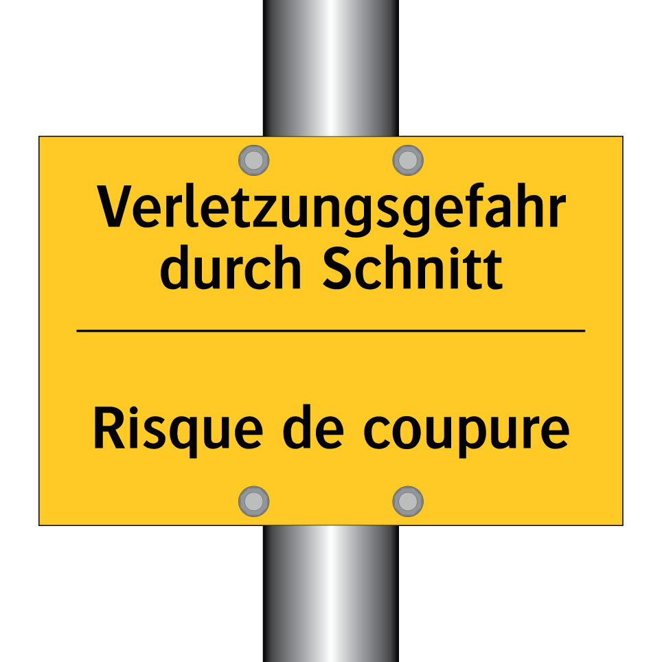 Verletzungsgefahr durch Schnitt /.../ - Risque de coupure