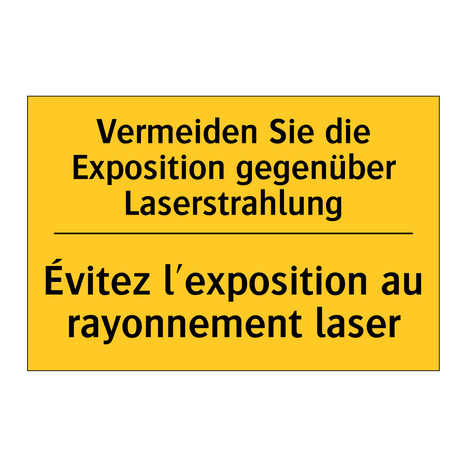 Vermeiden Sie die Exposition gegenüber  /.../ - Évitez l'exposition au rayonnement  /.../
