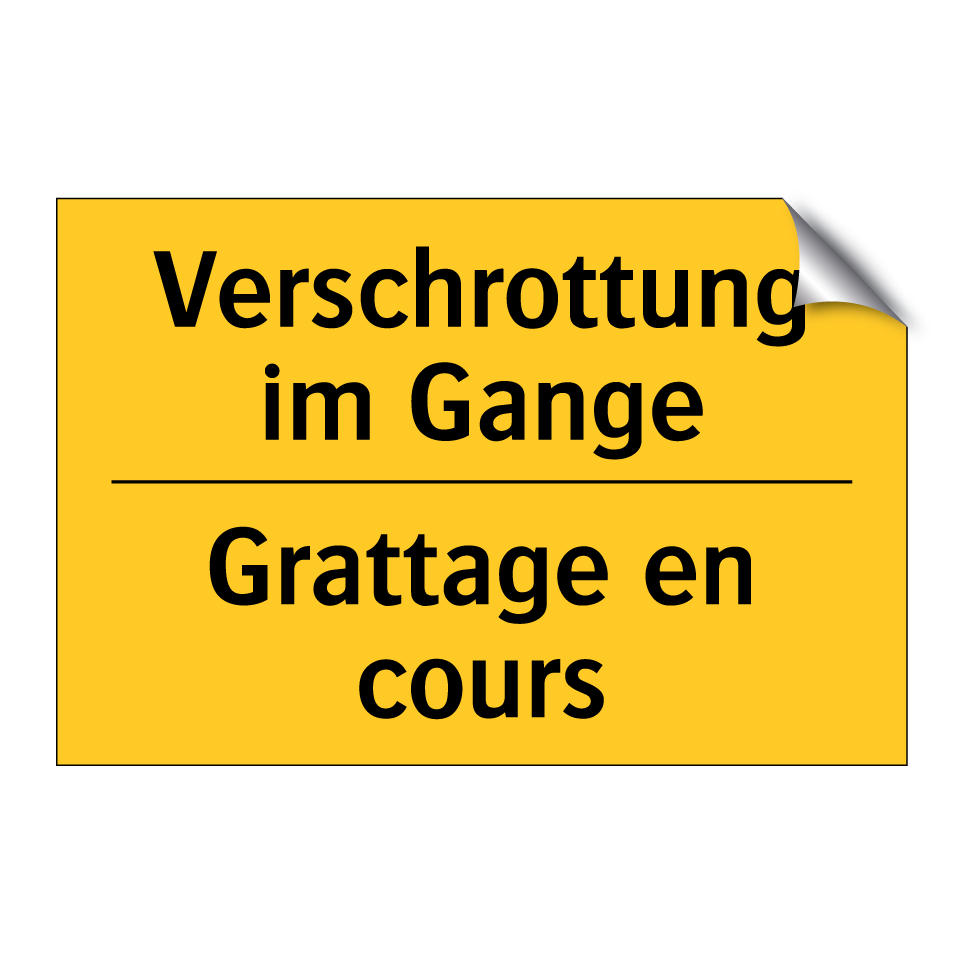 Verschrottung im Gange - Grattage en cours