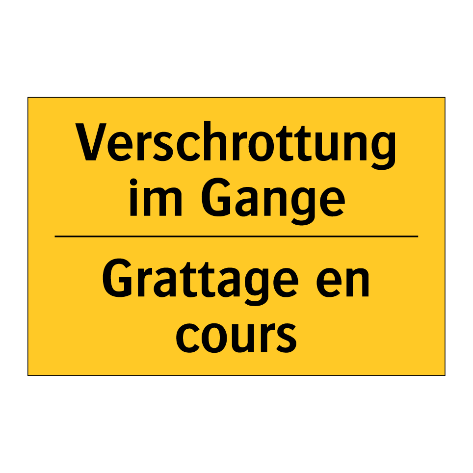 Verschrottung im Gange - Grattage en cours