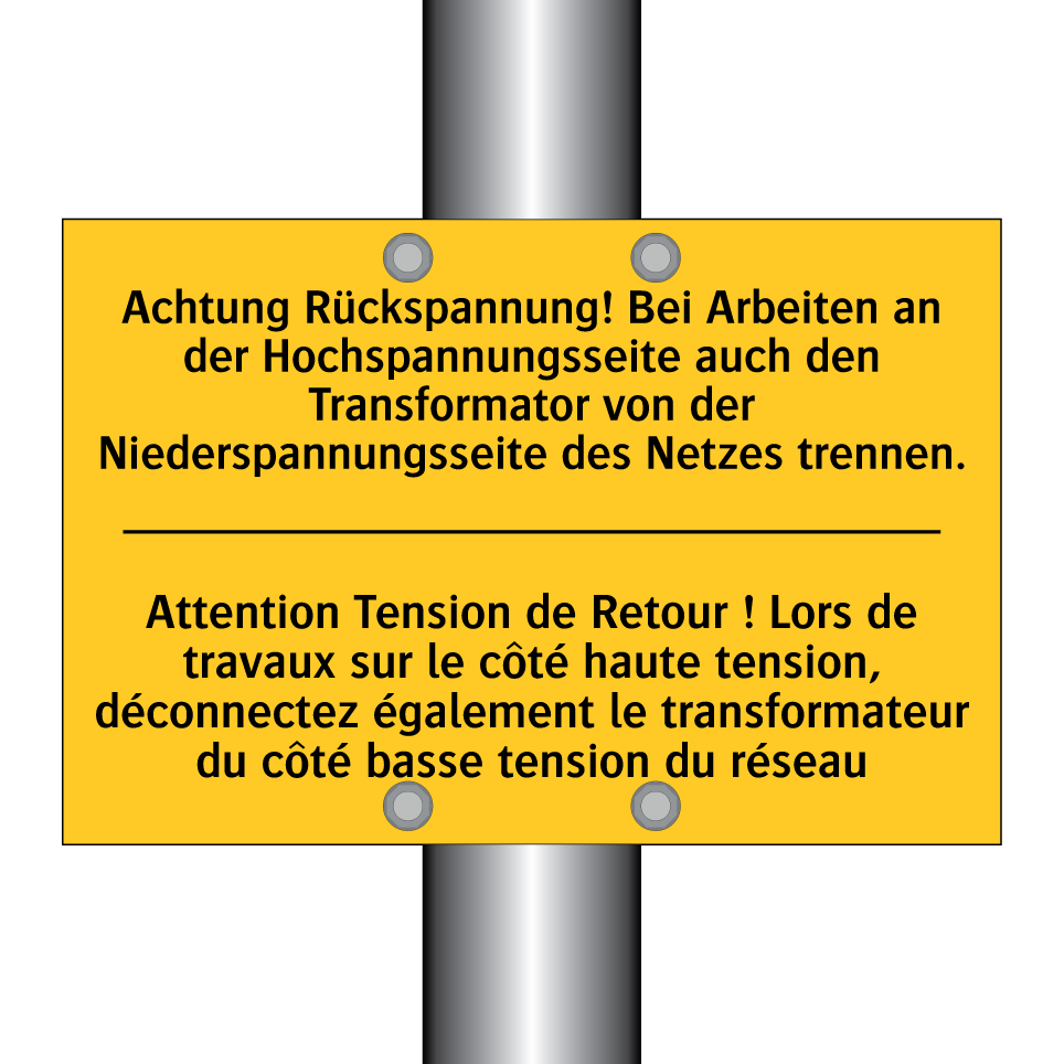 Achtung Rückspannung! Bei Arbeiten  /.../ - Attention Tension de Retour !  /.../