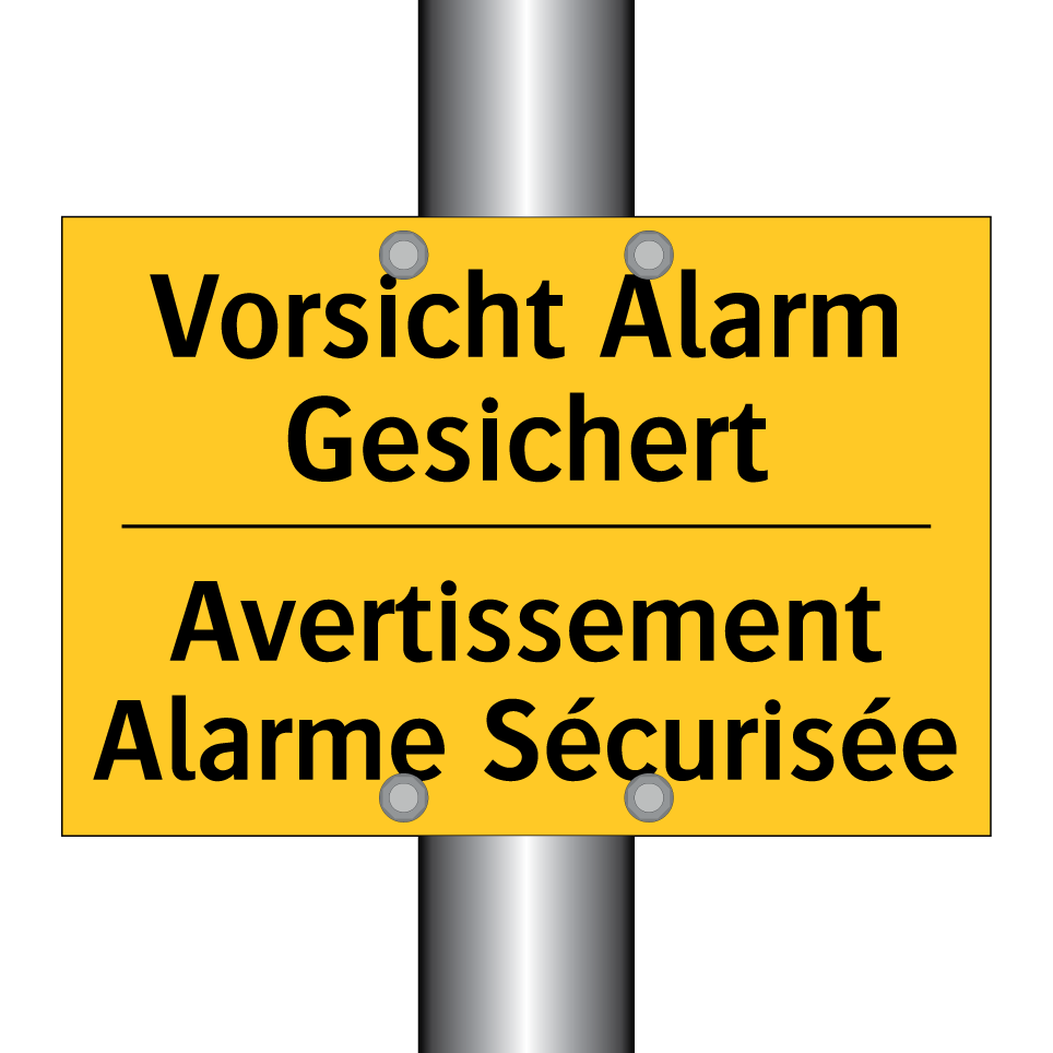 Vorsicht Alarm Gesichert - Avertissement Alarme Sécurisée