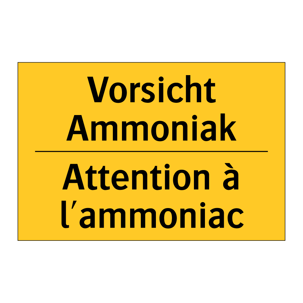 Vorsicht Ammoniak - Attention à l'ammoniac