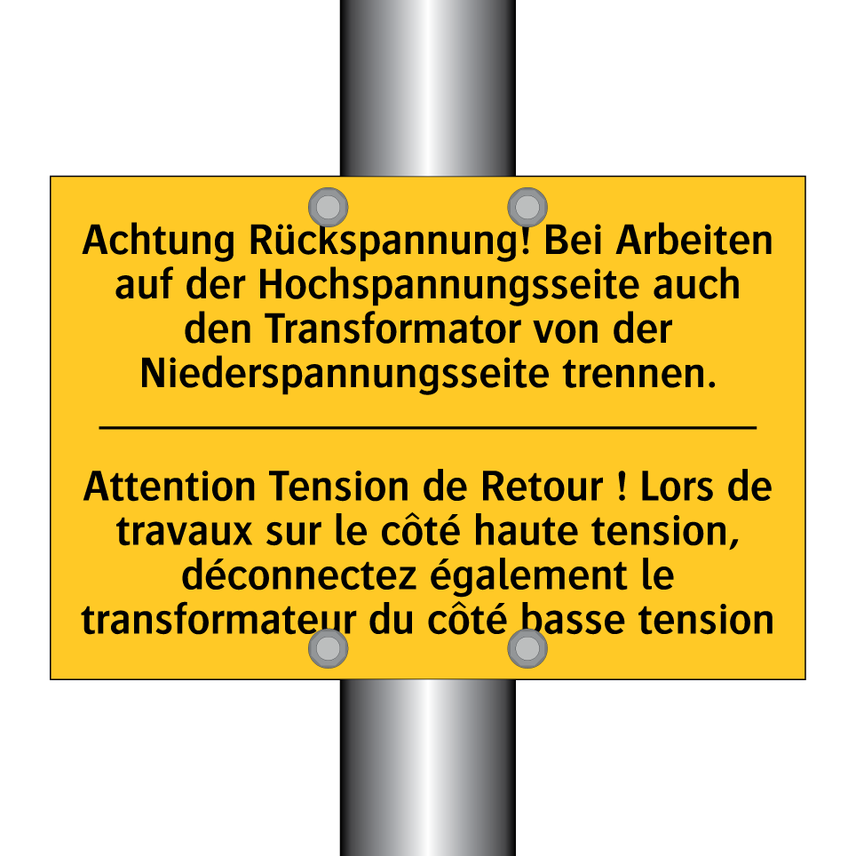 Achtung Rückspannung! Bei Arbeiten  /.../ - Attention Tension de Retour !  /.../