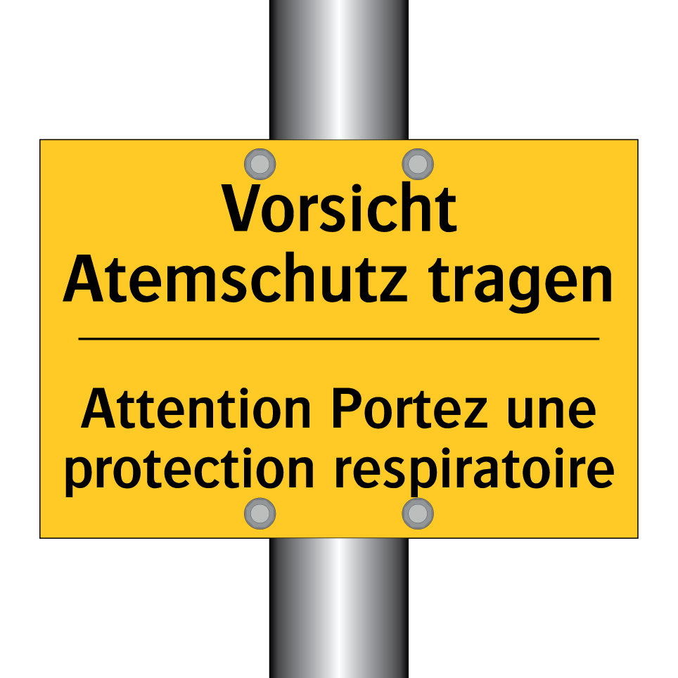 Vorsicht Atemschutz tragen - Attention Portez une protection  /.../