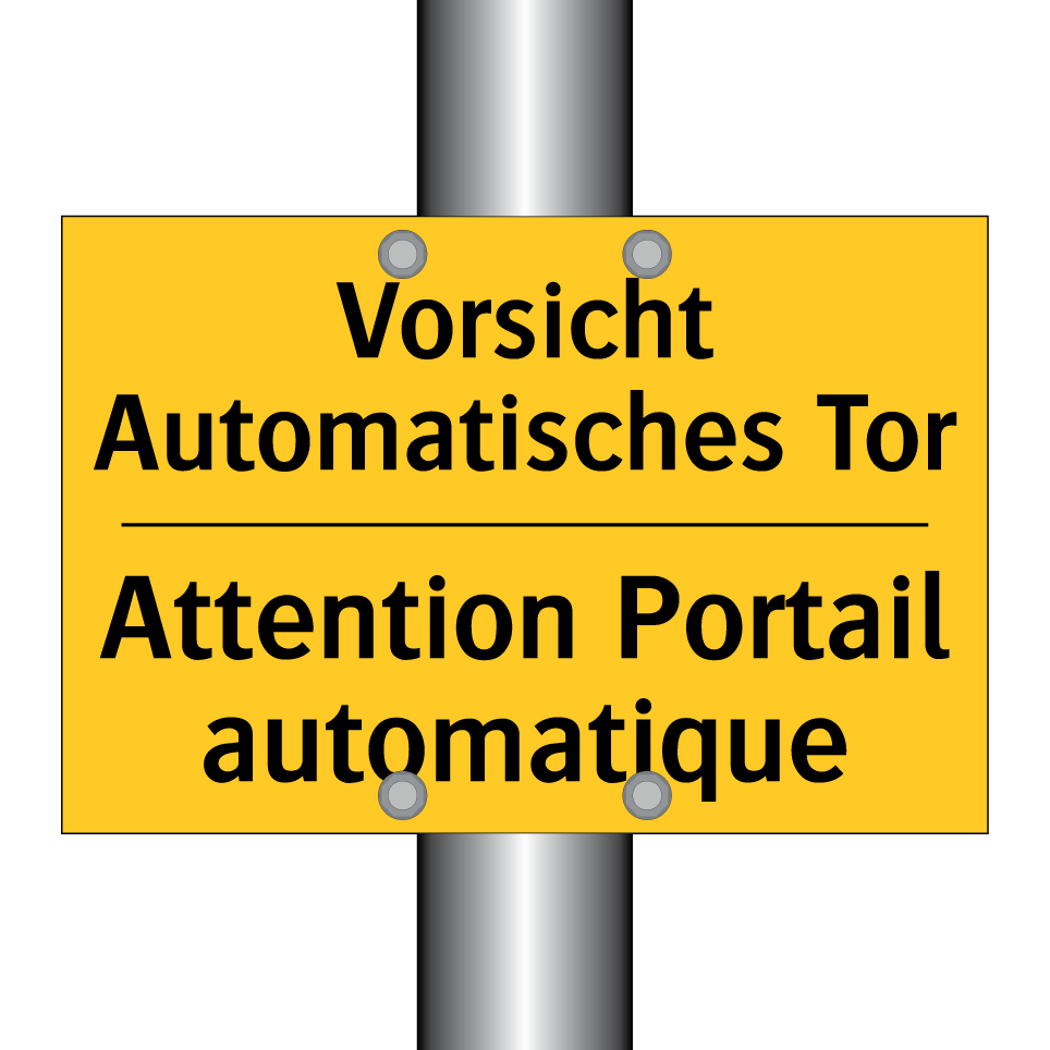 Vorsicht Automatisches Tor - Attention Portail automatique