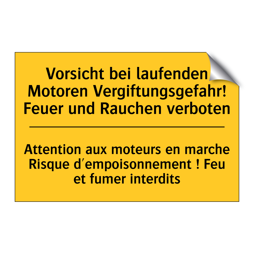 Vorsicht bei laufenden Motoren  /.../ - Attention aux moteurs en marche  /.../