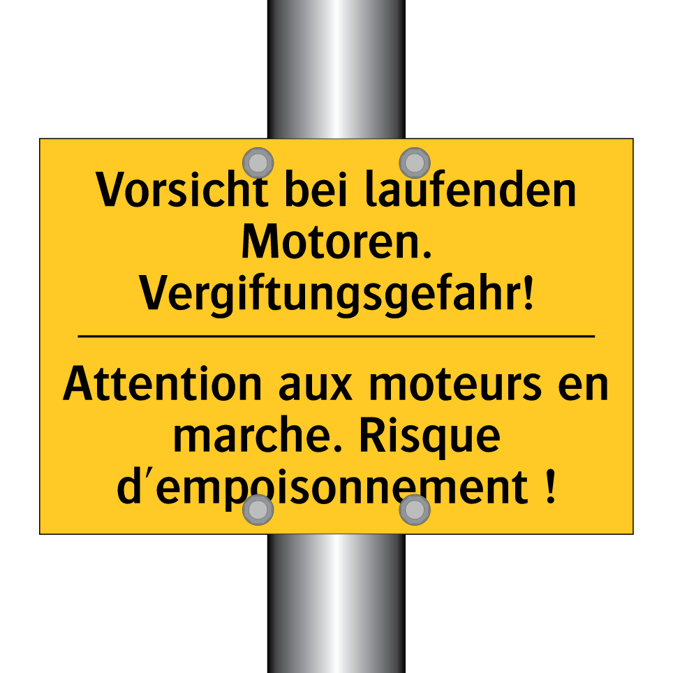 Vorsicht bei laufenden Motoren.  /.../ - Attention aux moteurs en marche.  /.../