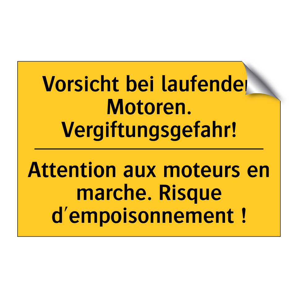 Vorsicht bei laufenden Motoren.  /.../ - Attention aux moteurs en marche.  /.../