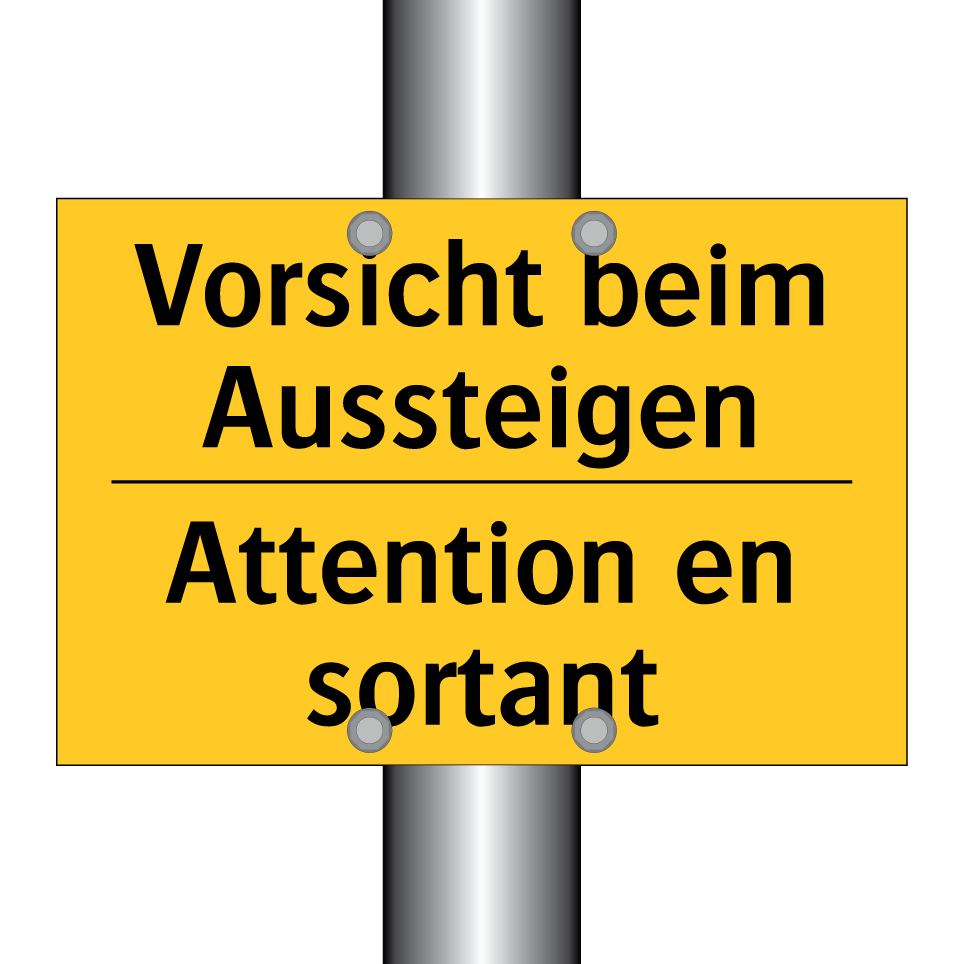 Vorsicht beim Aussteigen - Attention en sortant