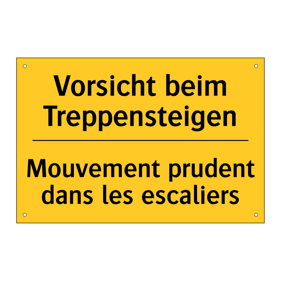 Vorsicht beim Treppensteigen - Mouvement prudent dans les escaliers /.../