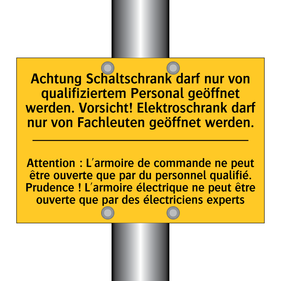 Achtung Schaltschrank darf nur  /.../ - Attention : L'armoire de commande  /.../