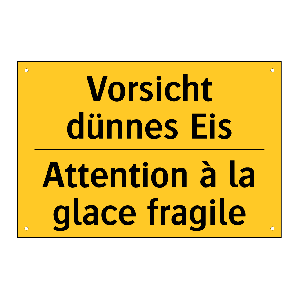 Vorsicht dünnes Eis - Attention à la glace fragile