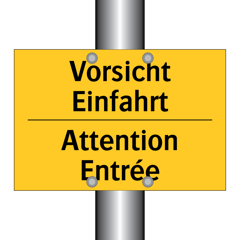 Vorsicht Einfahrt - Attention Entrée