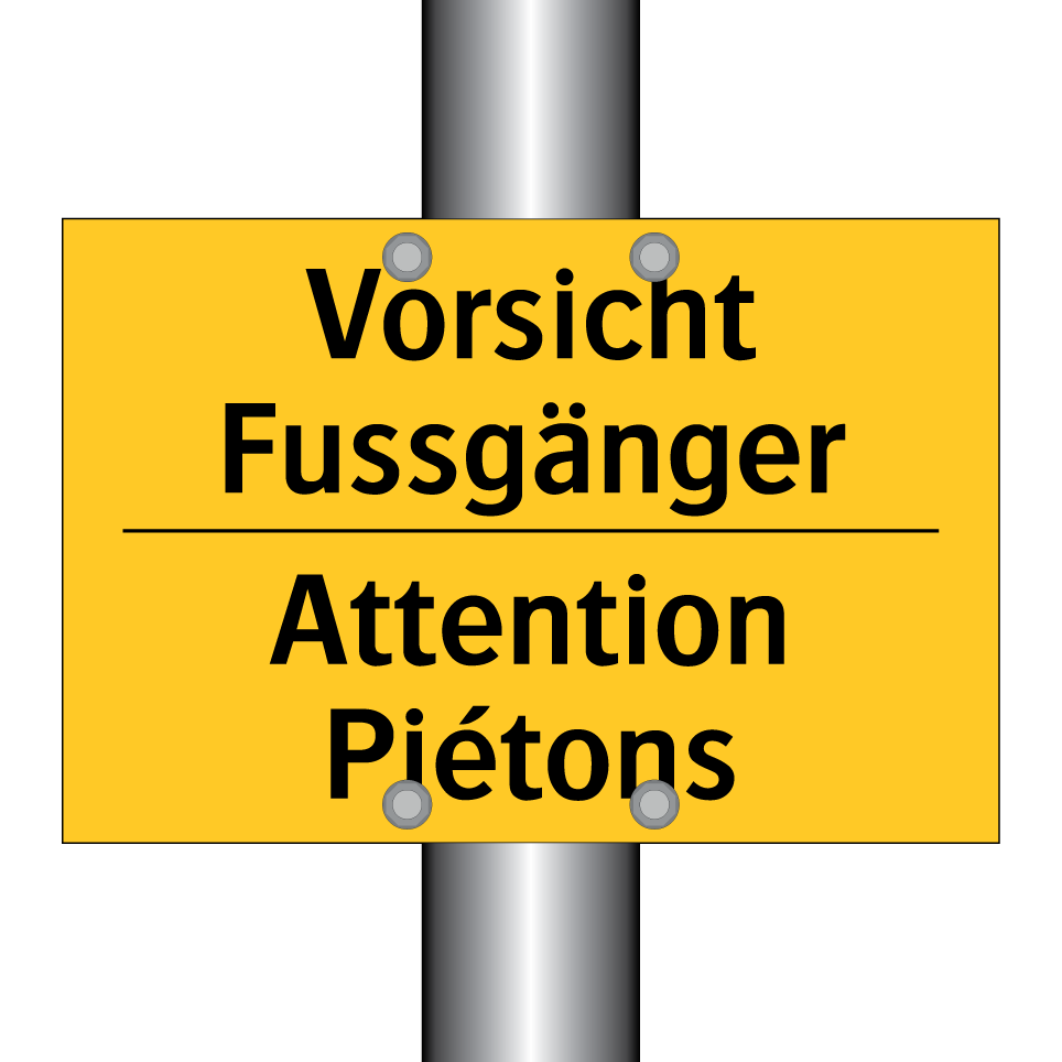 Vorsicht Fussgänger - Attention Piétons