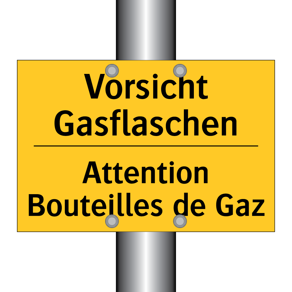 Vorsicht Gasflaschen - Attention Bouteilles de Gaz