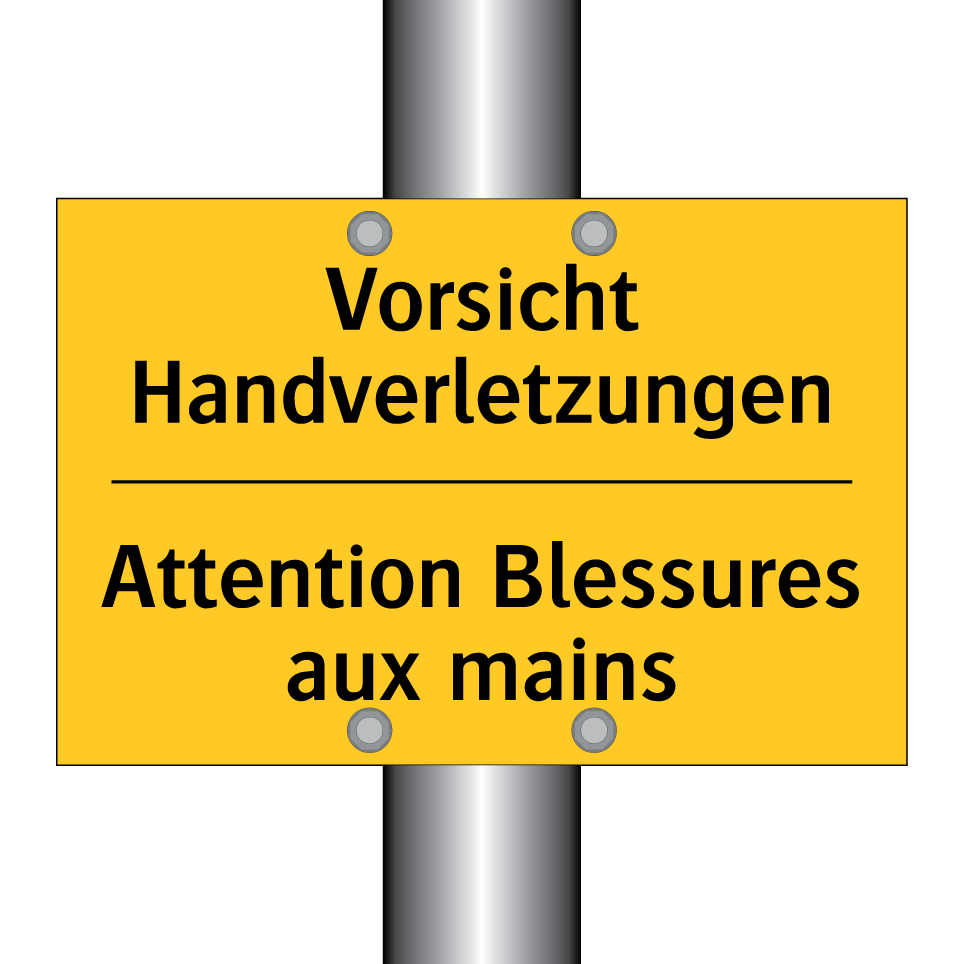 Vorsicht Handverletzungen - Attention Blessures aux mains