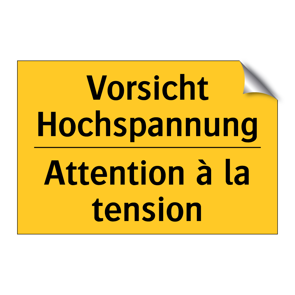 Vorsicht Hochspannung - Attention à la tension