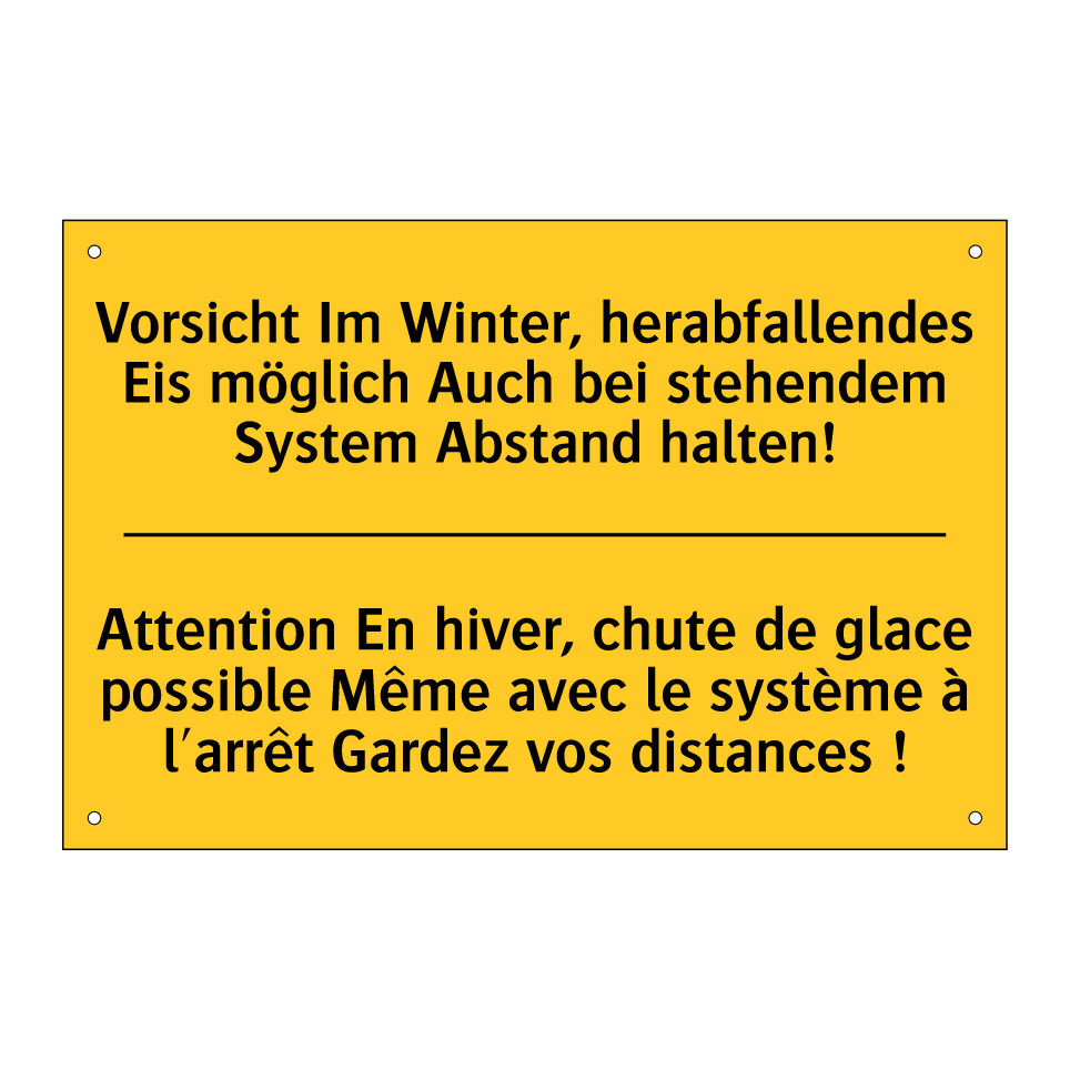 Vorsicht Im Winter, herabfallendes  /.../ - Attention En hiver, chute de glace  /.../