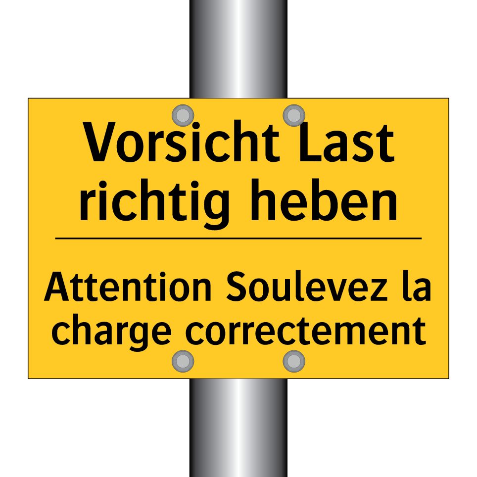 Vorsicht Last richtig heben - Attention Soulevez la charge correctement /.../