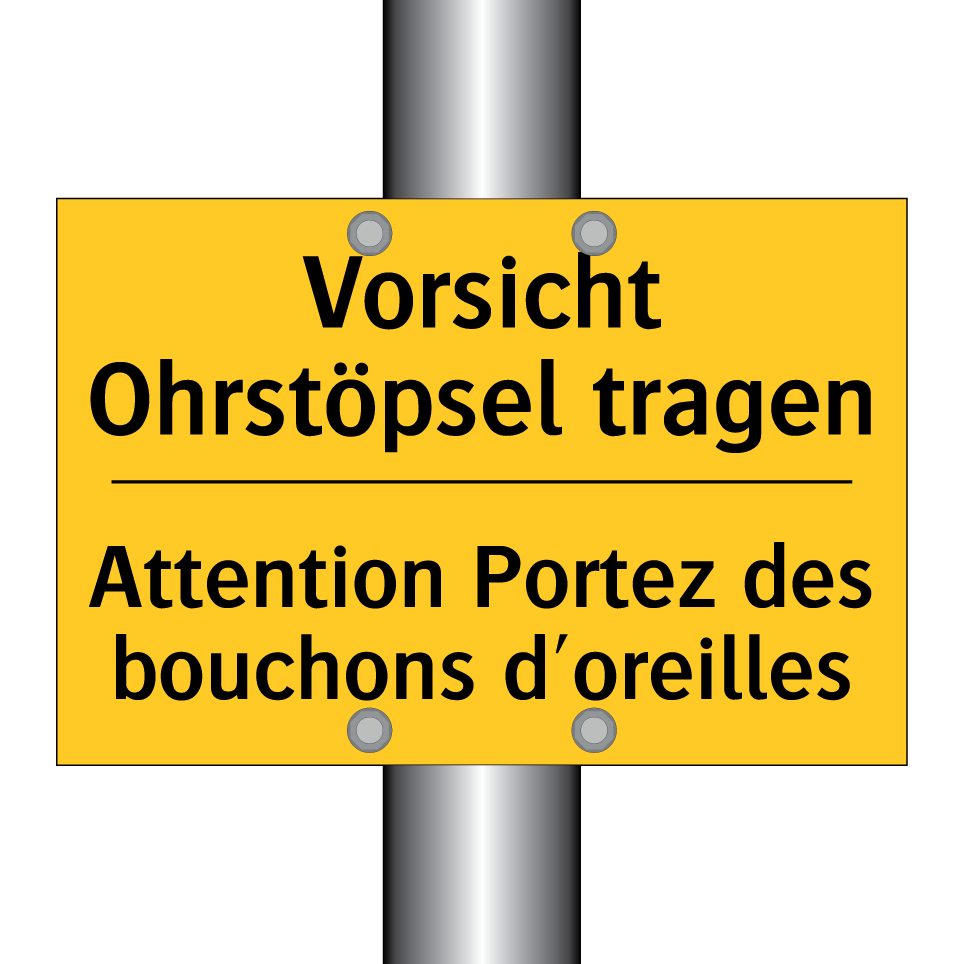 Vorsicht Ohrstöpsel tragen - Attention Portez des bouchons  /.../
