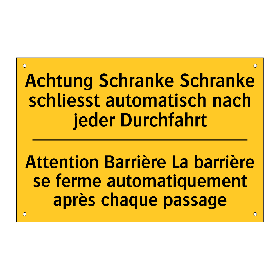 Achtung Schranke Schranke schliesst  /.../ - Attention Barrière La barrière  /.../