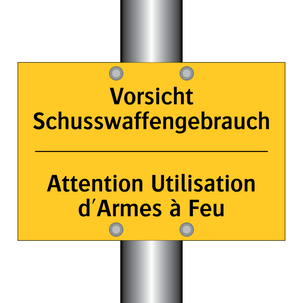 Vorsicht Schusswaffengebrauch - Attention Utilisation d'Armes  /.../