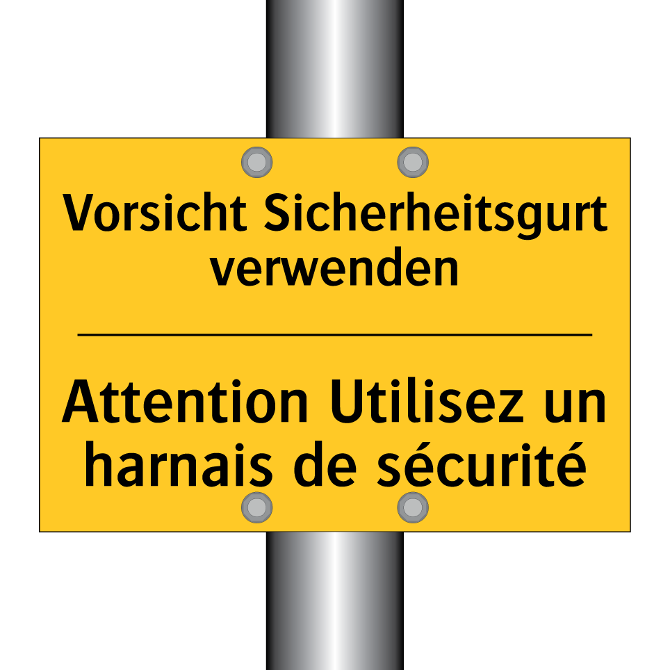 Vorsicht Sicherheitsgurt verwenden /.../ - Attention Utilisez un harnais  /.../