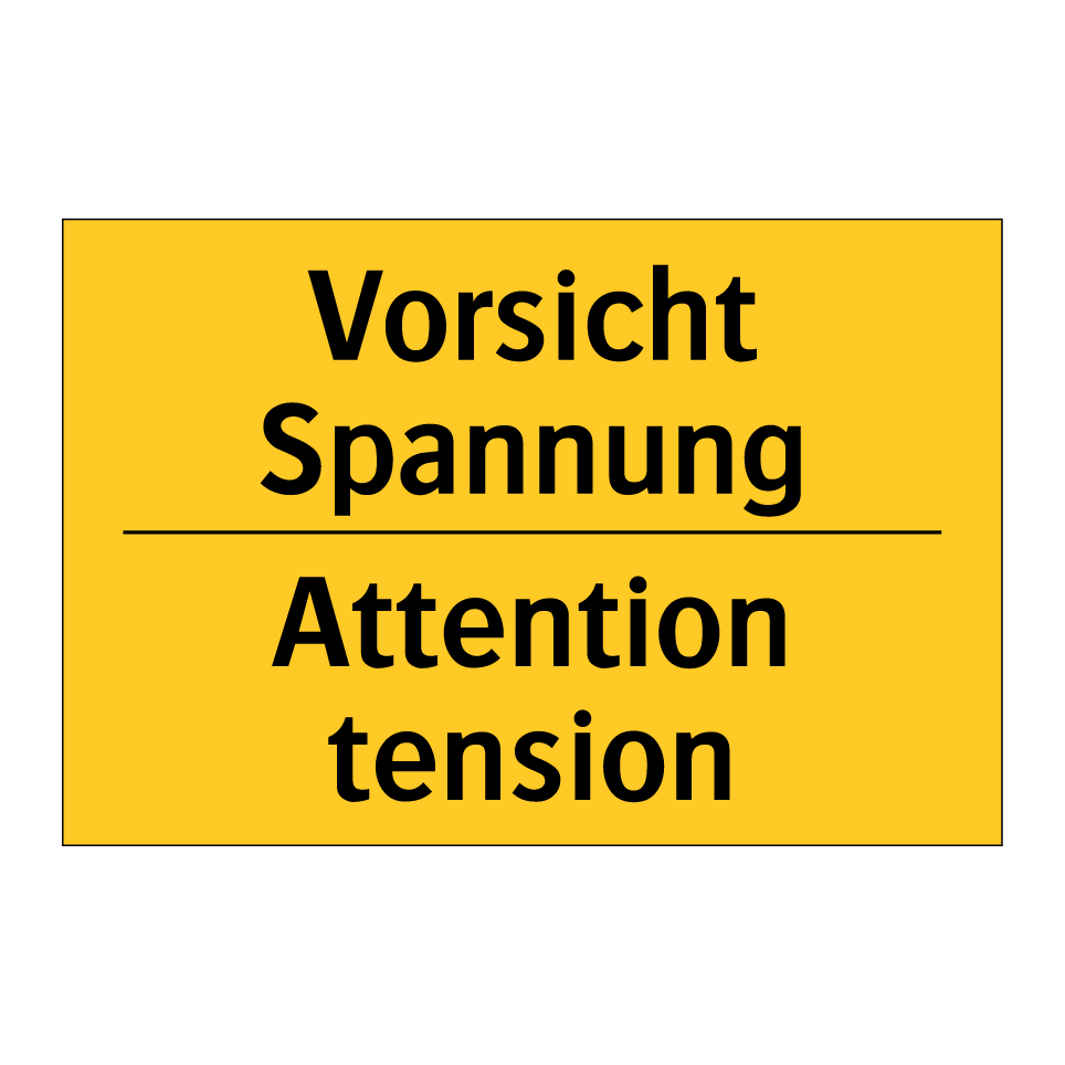 Vorsicht Spannung - Attention tension
