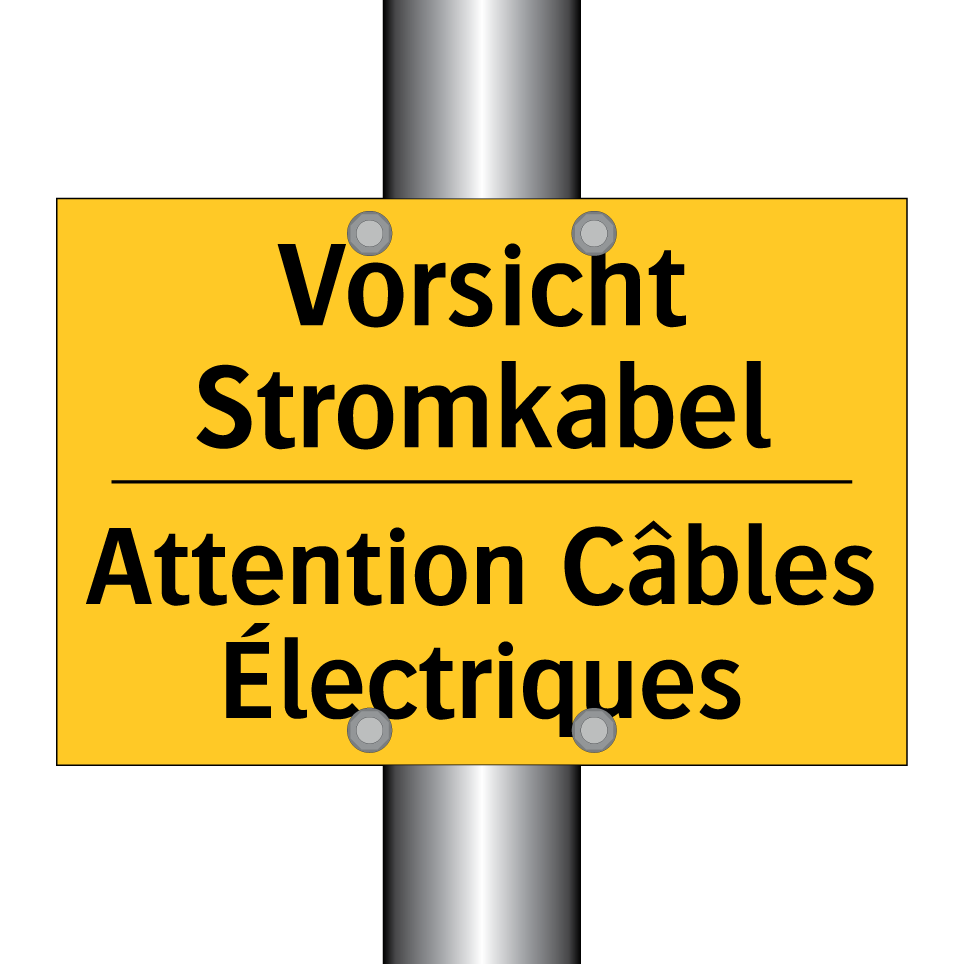 Vorsicht Stromkabel - Attention Câbles Électriques